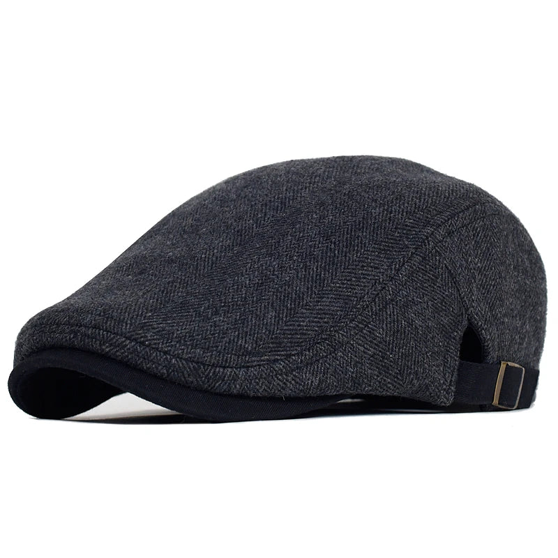béret homme casual, béret en laine et polyester, accessoire homme élégant, béret hiver homme, béret ajustable