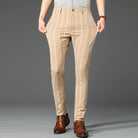 pantalon homme rayé, pantalon habillé premium, pantalon homme slim, pantalon homme élégant, pantalon de bureau homme