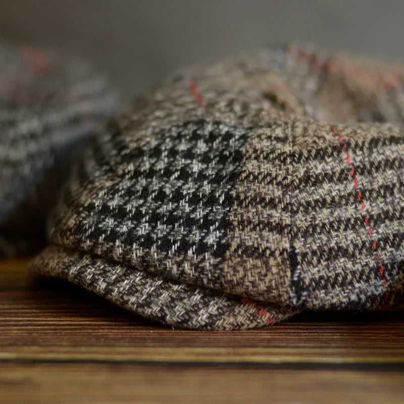 béret homme vintage, béret style rétro, béret en laine et polyester, accessoire homme classique, béret décontracté