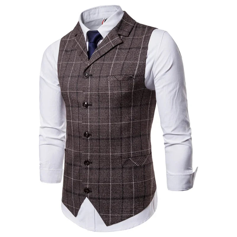 gilet homme carreaux, gilet homme élégant, gilet homme casual chic, veste sans manches homme, gilet homme coton