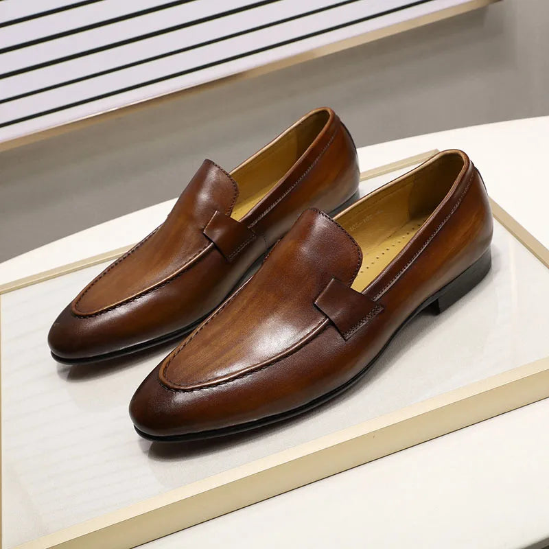 mocassin homme cuir, mocassin minimaliste, mocassin en cuir véritable, mocassin confortable, mocassin casual chic