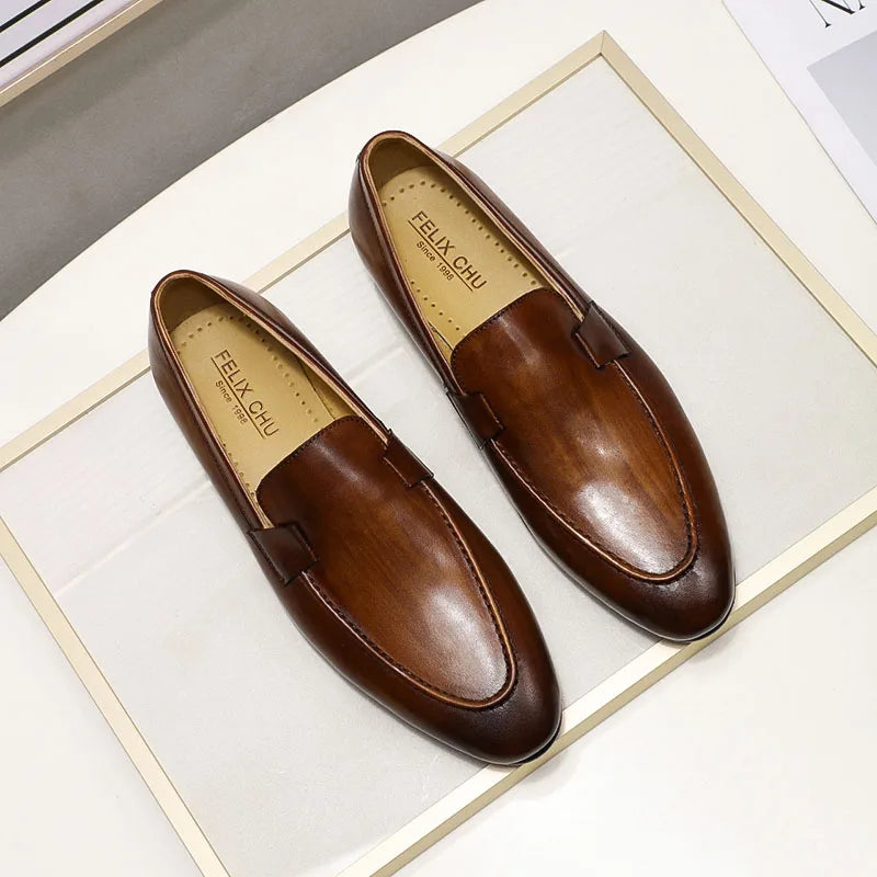 mocassin homme cuir, mocassin minimaliste, mocassin en cuir véritable, mocassin confortable, mocassin casual chic