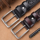 ceinture homme cuir détaillé, ceinture cuir véritable, accessoire homme élégant, ceinture polyvalente, ceinture décontractée