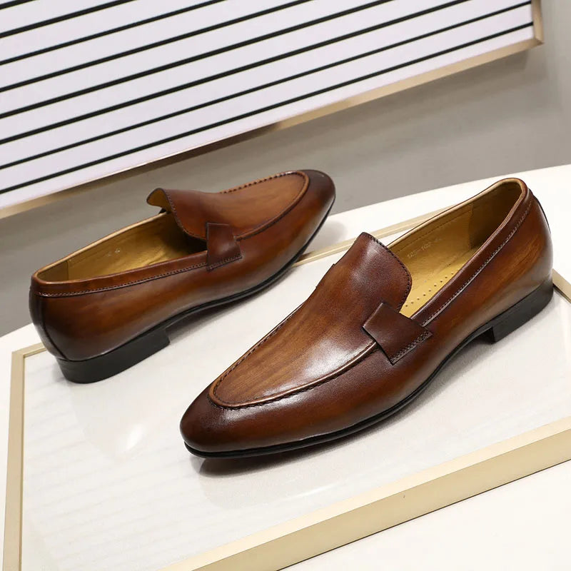 mocassin homme cuir, mocassin minimaliste, mocassin en cuir véritable, mocassin confortable, mocassin casual chic