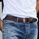 ceinture homme casual, ceinture en cuir PU, accessoire homme moderne, ceinture polyvalente, ceinture décontractée élégante