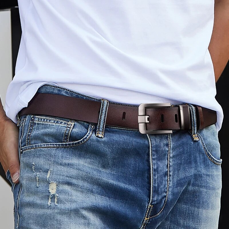 ceinture homme casual, ceinture en cuir PU, accessoire homme moderne, ceinture polyvalente, ceinture décontractée élégante