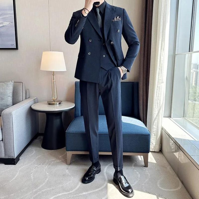 Costume Homme Croisé Slim, Costume Homme Croisé Moderne, Costume Homme Slim Fit, Costume Maximus, costume 3 Pièces, costume slim fit, Costume Homme, Costume Homme Complet, Costume Homme Croisé Fashion Slim Maximus