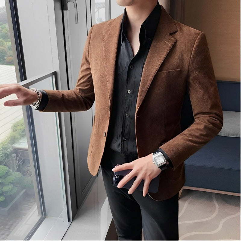 veste homme effet daim, veste homme slim fit, veste homme élégante, blazer homme, veste homme casual chic


