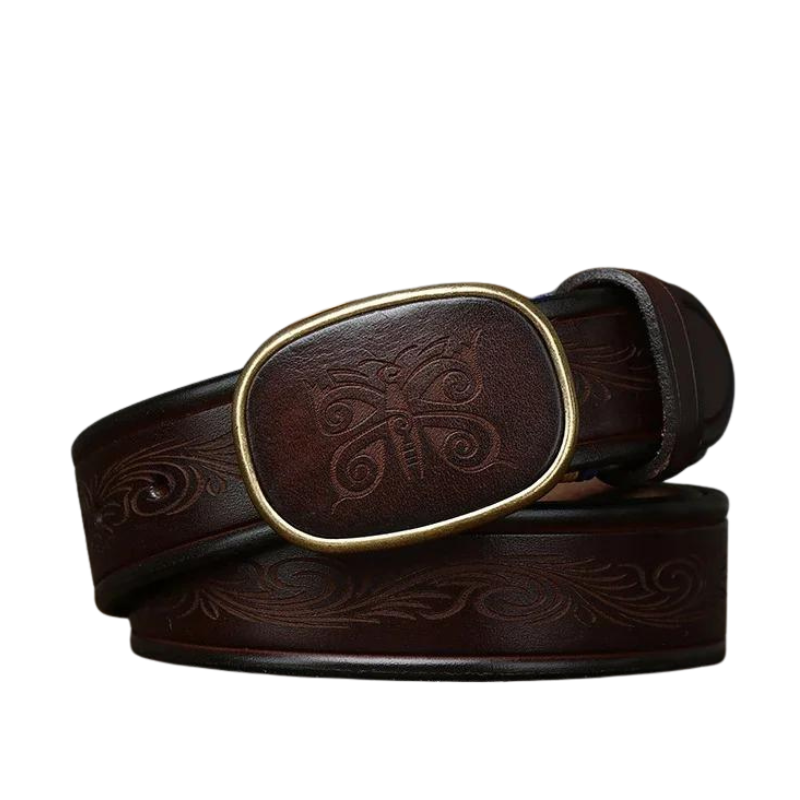ceinture homme cuir, ceinture papillon, ceinture artisanale, accessoire homme bohème, ceinture cuir véritable