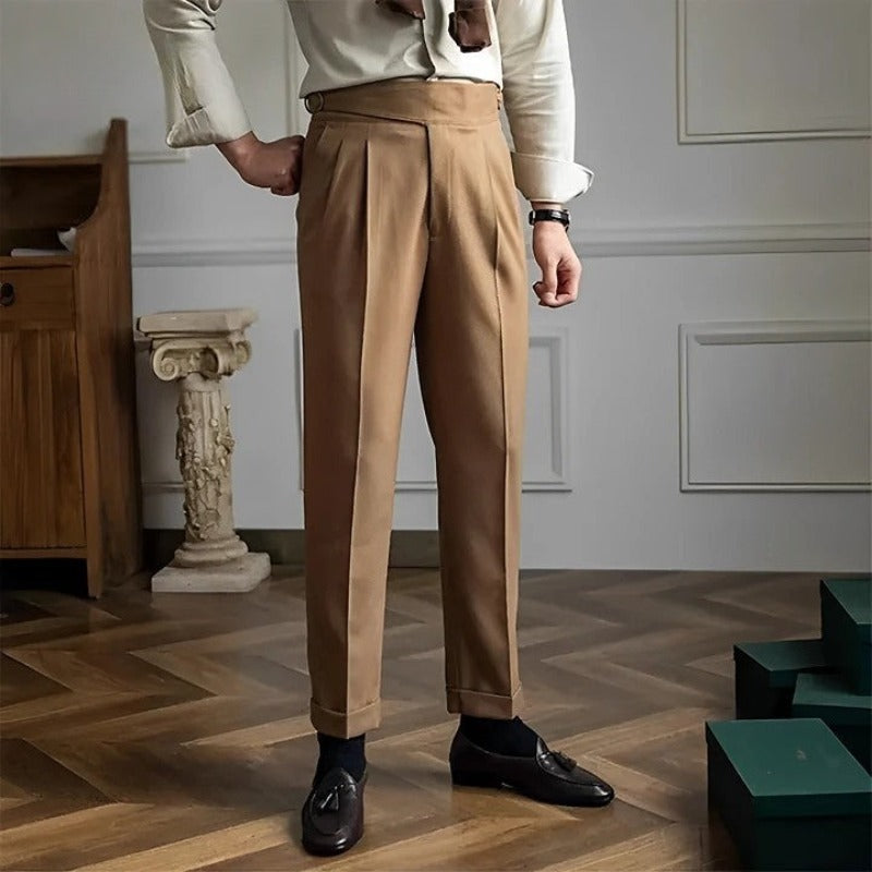 pantalon tailleur homme, pantalon homme élégant, pantalon slim habillé, pantalon homme polyester, pantalon de bureau homme