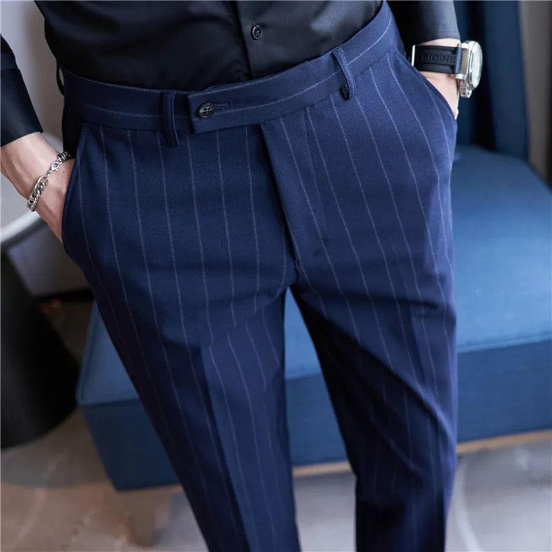 Calça Social Masculina, Calça Alfaiataria Masculina, Calça Alfaiataria Risca de Giz
