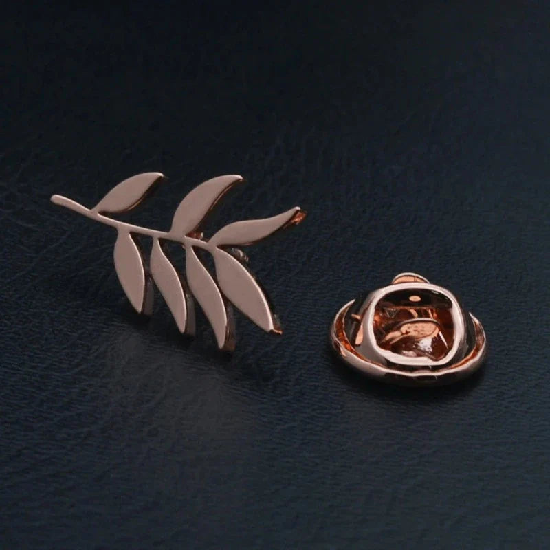 broche homme, broche rameau olivier, accessoire costume, broche élégante, broche professionnelle
