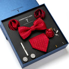 coffret cravate homme, ensemble accessoires masculins, coffret cadeau gentleman, cravate élégante, boutons de manchette
