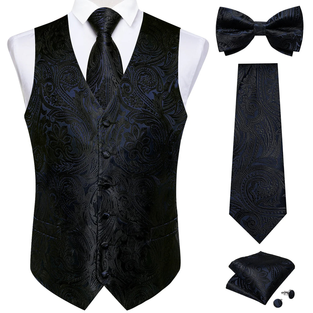 ensemble gilet homme, gilet homme imprimé, gilet costume floral, gilet homme soie, tenue formelle homme