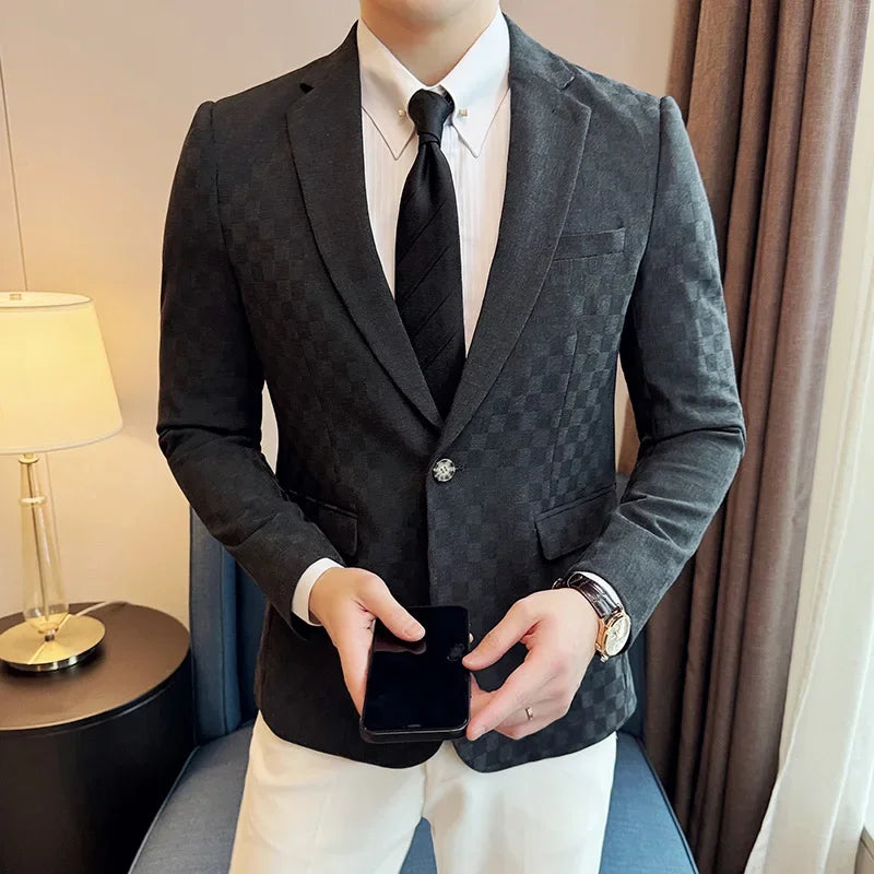 Veste homme à carreaux, Blazer chic décontracté homme, Veste élégante Maximus homme, Blazer formel homme, Mode masculine moderne










