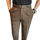 pantalon tailleur slim, pantalon homme élégant, pantalon de costume slim, pantalon homme polyester, pantalon de bureau homme
