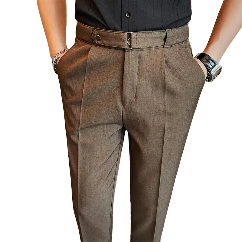 pantalon tailleur slim, pantalon homme élégant, pantalon de costume slim, pantalon homme polyester, pantalon de bureau homme