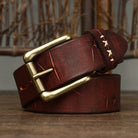 ceinture homme cuir vintage, ceinture cuir véritable, ceinture classique homme, accessoire homme élégant, ceinture robuste