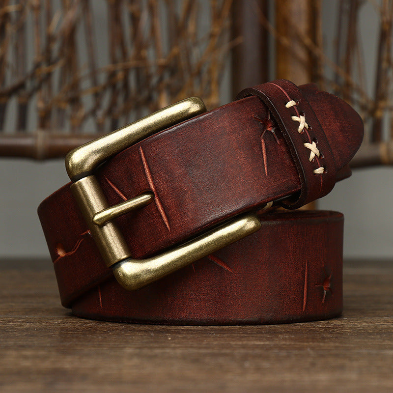 ceinture homme cuir vintage, ceinture cuir véritable, ceinture classique homme, accessoire homme élégant, ceinture robuste