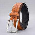 ceinture homme, ceinture en cuir tressé, accessoire homme casual, ceinture élégante, ceinture boucle métal