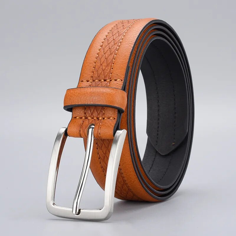 ceinture homme, ceinture en cuir tressé, accessoire homme casual, ceinture élégante, ceinture boucle métal