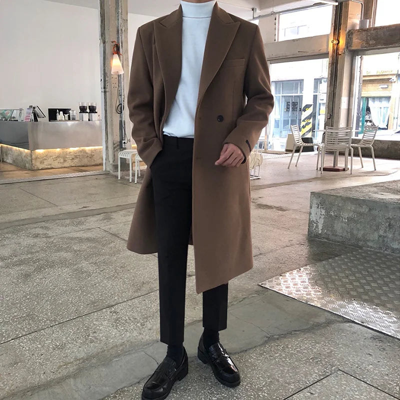 Manteau Homme Croisé, manteau croisé pour homme, manteau, pardessus pour homme, manteau long pour homme

