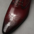 chaussure richelieu homme, chaussure homme perforée, chaussure de ville marron, chaussure formelle originale, chaussure homme bout pointu
