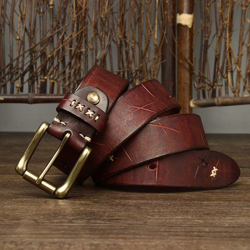 ceinture homme cuir vintage, ceinture cuir véritable, ceinture classique homme, accessoire homme élégant, ceinture robuste