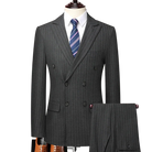 Costume Croisé Homme Rayures Craie Gris Anthracite, Costume Homme Slim, Costume Homme, Costume