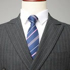 Costume Croisé Homme Rayures Craie Gris Anthracite, Costume Homme Slim, Costume Homme, Costume