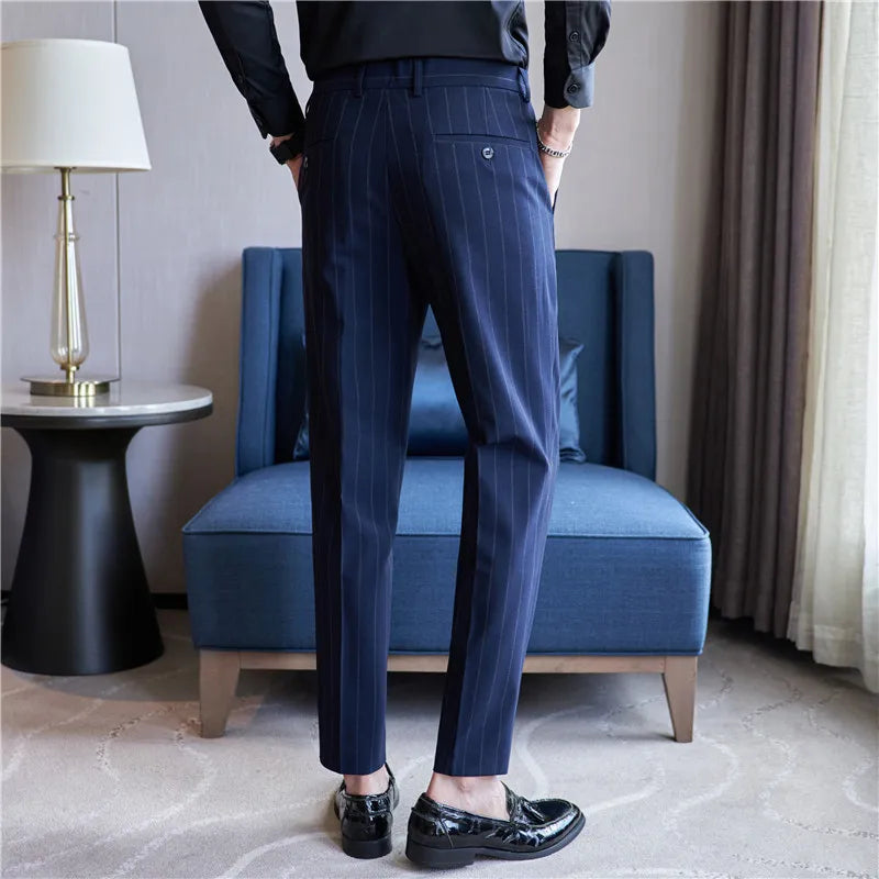 Calça Social Masculina, Calça Alfaiataria Masculina, Calça Alfaiataria Risca de Giz
