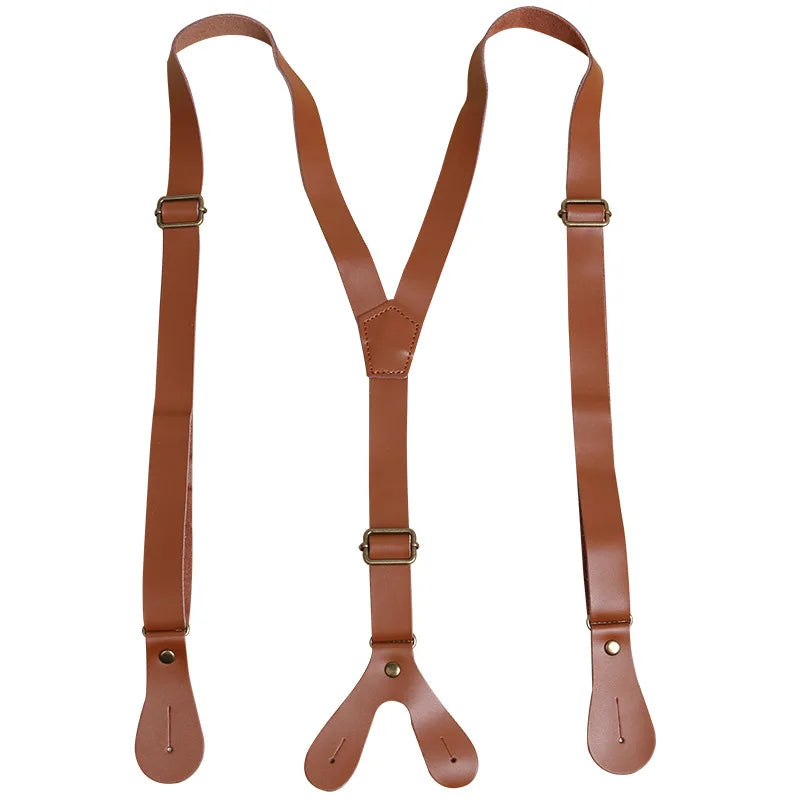bretelles homme cuir, bretelles élégantes, accessoire homme luxe, bretelles vintage, bretelles cuir véritable