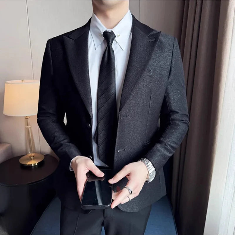 Blazer ajusté pour homme, Blazer homme coupe slim, Blazer homme Maximus, blazer homme, blazer à revers pointu
