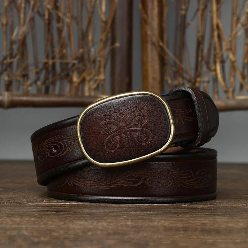 ceinture homme cuir, ceinture papillon, ceinture artisanale, accessoire homme bohème, ceinture cuir véritable