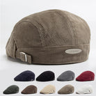 béret homme côtelé, béret en coton et polyester, béret élégant homme, accessoire masculin contemporain, béret ajustable