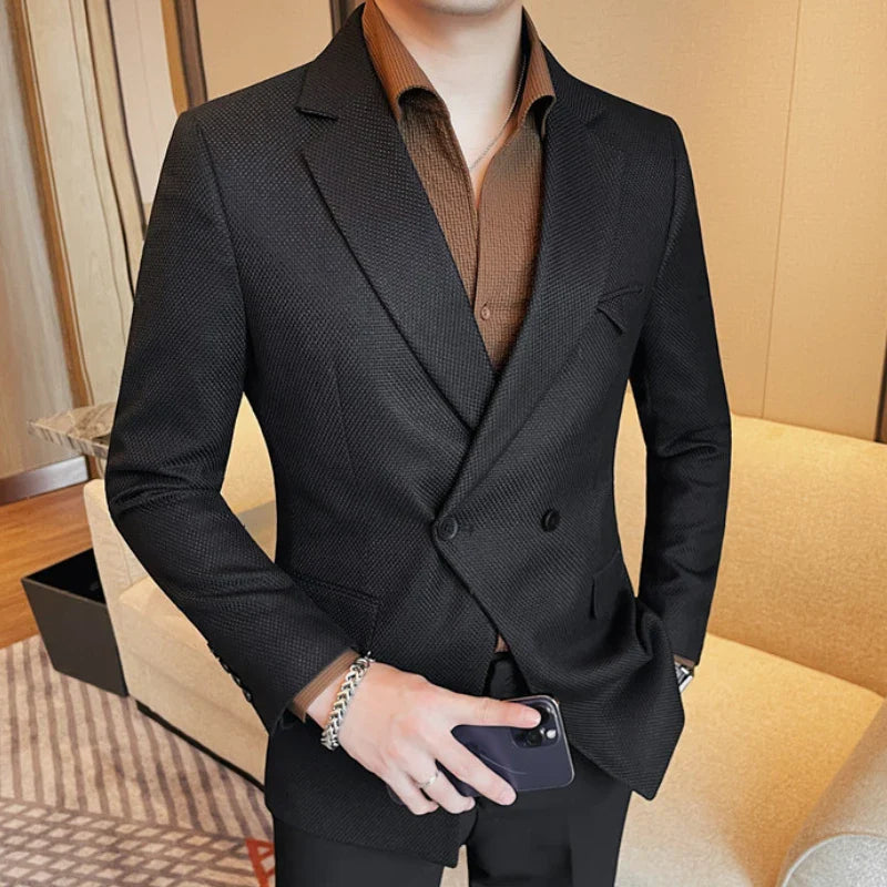 veste homme croisée, veste homme un bouton, veste luxe homme, veste homme hiver, blazer homme élégant
