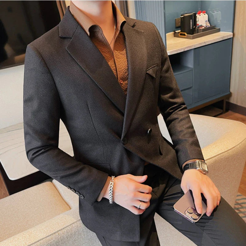 veste homme croisée, veste homme un bouton, veste luxe homme, veste homme hiver, blazer homme élégant