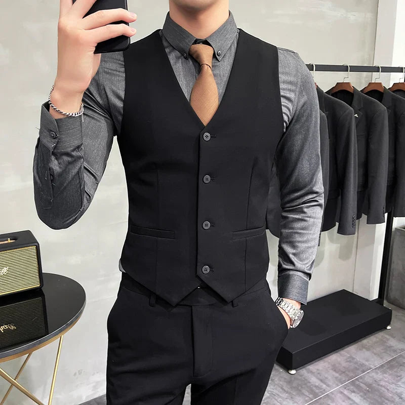 gilet homme uni, gilet homme slim, gilet homme formel, gilet homme élégant, veste sans manches homme