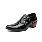 chaussure homme talon bloc, chaussure homme détail croco, chaussure de ville laçage, chaussure homme élégante originale, chaussure homme bout pointu