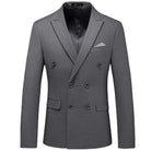 veste homme croisée, veste homme monochrome, veste homme formelle, veste homme polyviscose, blazer homme élégant







