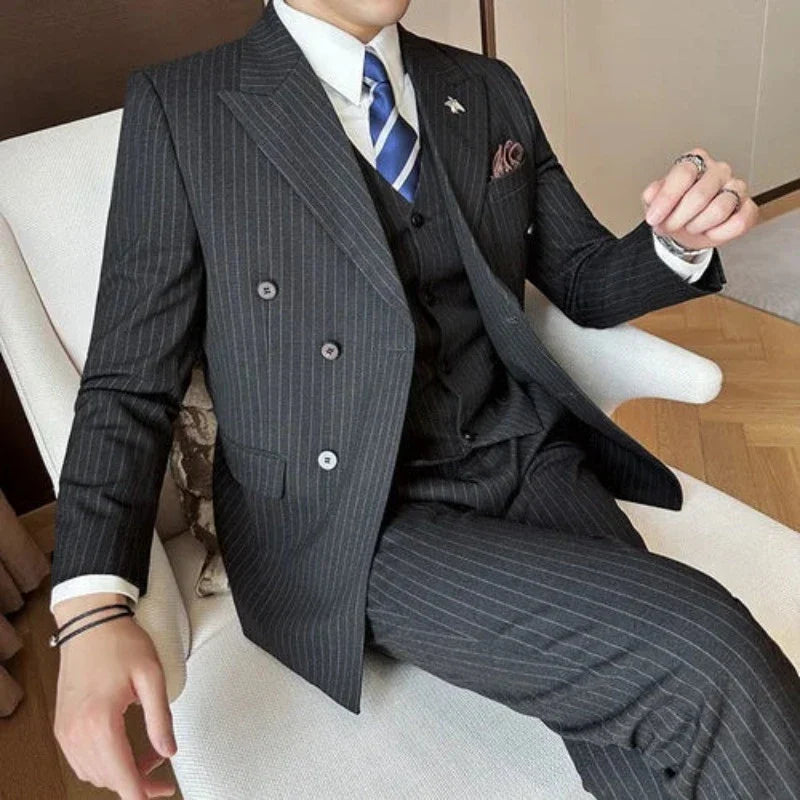 Ensemble 3 Pièces Homme, Costume Slim, Costume Maximus, Costume Homme, Costume 3 Pièces Rayé, Costume 3 Pièces Moderne, Costume 3 Pièces Croisé Rayé, Costume 3 Pièces Croisé, Costume 3 Pièces Coupe Slim, costume 3 Pièces, Costume