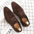 chaussure homme daim, chaussure derby marron, chaussure de ville élégante, chaussure homme bout cousu, chaussure formelle daim
