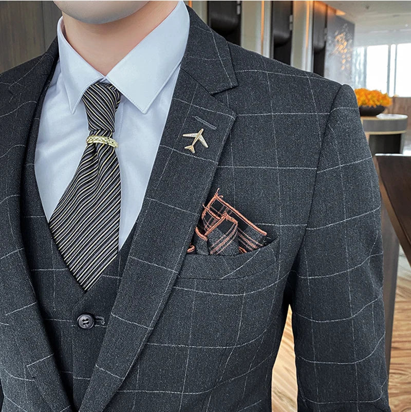 Costume Homme, Costume Homme Complet, Costume Homme Classique, Costume Homme Carreaux, Costume Carreaux, Costume