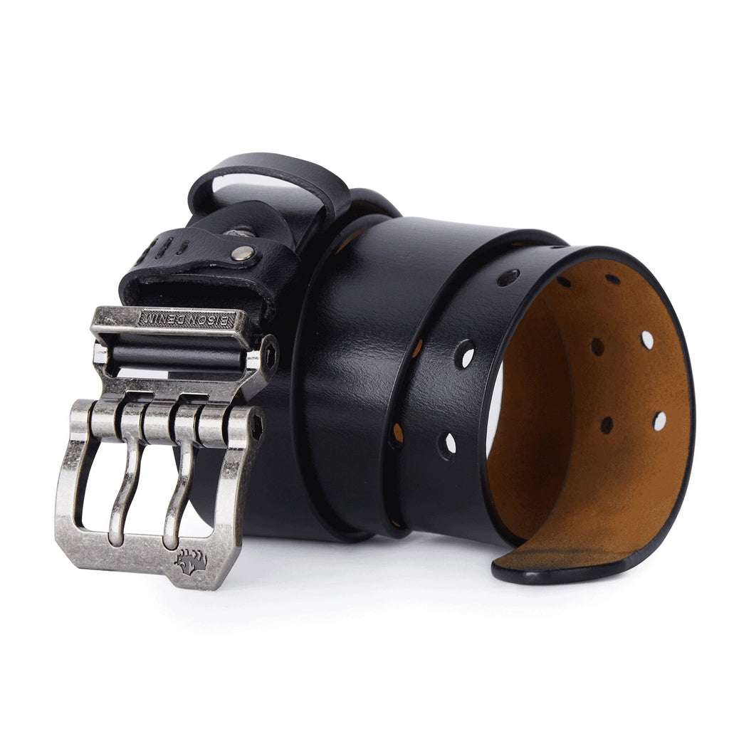 ceinture homme cuir véritable, ceinture bison denim, ceinture casual élégante, accessoire homme luxe, ceinture boucle imposante