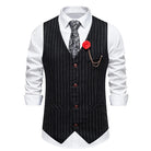 gilet homme rayures craie, gilet homme rétro, gilet homme vintage, gilet homme élégant, veste sans manches homme