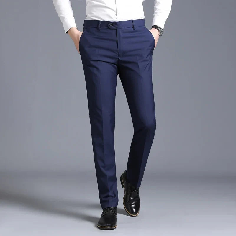 pantalon tailleur homme, pantalon homme élégant, pantalon de costume formel, pantalon homme stretch, pantalon homme confortable
