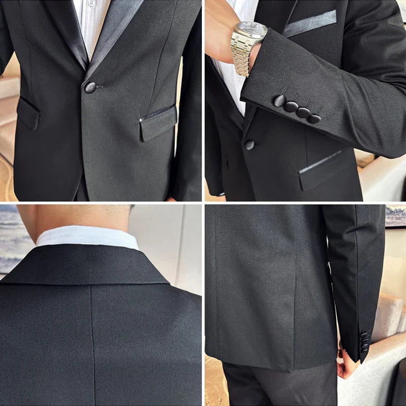 Smoking homme slim, Tenue de gala homme, Costume de mariage formel, Smoking premium, Tenue de soirée homme







