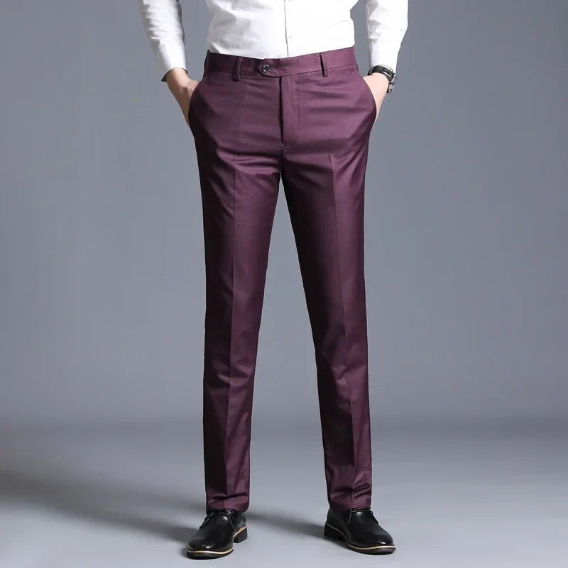 pantalon tailleur homme, pantalon homme élégant, pantalon de costume formel, pantalon homme stretch, pantalon homme confortable