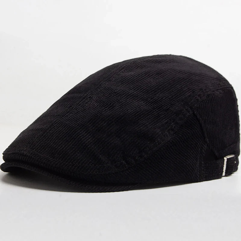 béret homme côtelé, béret en coton et polyester, béret élégant homme, accessoire masculin contemporain, béret ajustable