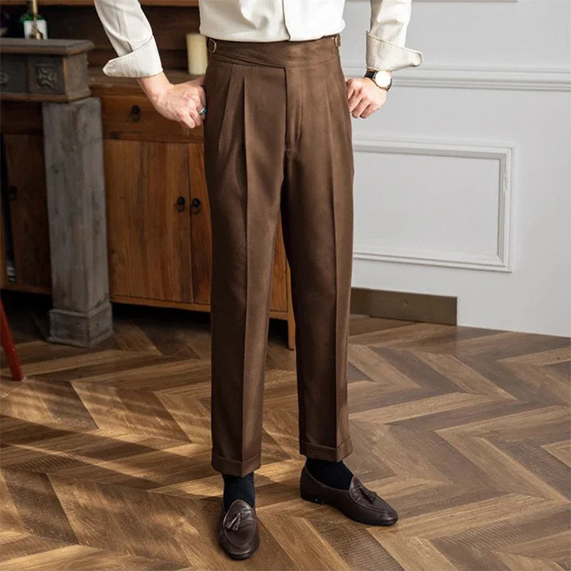 pantalon tailleur homme, pantalon homme élégant, pantalon slim habillé, pantalon homme polyester, pantalon de bureau homme